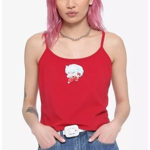 Inuyasha Chibi Girls Strappy Crop Tank Top